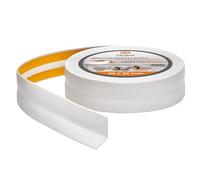Quest Plinthe Souple Autoadhésive - 25 mm x 25 mm - Plinthe en PVC de finition pour cuisine, salle de bain - Flexible, Etanche, Décorative, Résistant aux UV - 10 mètres, Gris clair