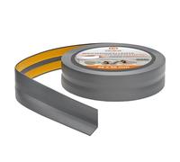 Quest Plinthe Souple Autoadhésive - 25 mm x 25 mm - Plinthe en PVC de finition pour cuisine, salle de bain - Flexible, Etanche, Décorative, Résistant aux UV - 10 mètres, Gris foncé