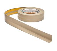 Quest Plinthe Souple Autoadhésive - 30 mm x 30 mm - Plinthe en PVC de finition pour cuisine, salle de bain - Flexible, Etanche, Décorative, Résistant aux UV - 10 mètres, Beige