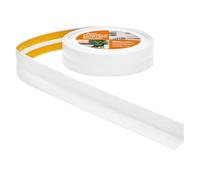 Quest Plinthe Souple Autoadhésive - 30 mm x 30 mm - Plinthe en PVC de finition pour cuisine, salle de bain - Flexible, Etanche, Décorative, Résistant aux UV - 25 mètres, Blanc