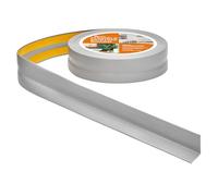 Quest Plinthe Souple Autoadhésive - 30 mm x 30 mm - Plinthe en PVC de finition pour cuisine, salle de bain - Flexible, Etanche, Décorative, Résistant aux UV - 20 mètres, Gris