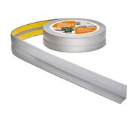 Quest Plinthe Souple Autoadhésive 30 x 30 mm Étanche - Argenté, 25 m | Bande de finition flexible, protège contre poussière, humidité & insectes, pour salon, bureau, salle de bain & cuisine