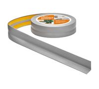Quest Plinthe Souple Autoadhésive 30 x 30 mm Étanche - Gris, 20 m | Bande de finition flexible, protège contre poussière, humidité & insectes, pour salon, bureau, salle de bain & cuisine