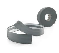 Quest Plinthe Souple Autoadhésive - 32 mm x 23 mm - Plinthe en PVC de finition autocollante - Pour l'intérieur, mur, sol, salle de bain, salon - flexible, décoratif, (Gris, 15m)