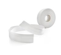 Quest Plinthe Souple Autoadhésive - 32 mm x 23 mm - Plinthe en PVC de finition autocollante - Pour l'intérieur, mur, sol, salle de bain, salon - flexible, décoratif, (Blanc Pâle, 25m)