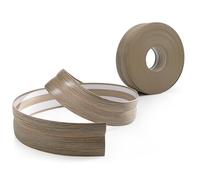 Quest Plinthe Souple Autoadhésive - 32 mm x 23 mm - Plinthe en PVC de finition autocollante - Pour l'intérieur, mur, sol, salle de bain, salon - flexible, décoratif, (Frêne foncé, 25m)