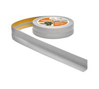 Quest Plinthe Souple Autoadhésive - 32 mm x 23 mm - Plinthe en PVC de finition - Pour l'intérieur, mur, sol - Étanche, décoratif, flexibilité, flexible - 25 mètres - Gris