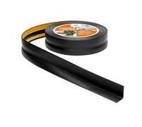 Quest Plinthe Souple Autoadhésive - 32 mm x 23 mm - Plinthe en PVC de finition - Pour l'intérieur, mur, sol - Étanche, décoratif, flexibilité, flexible - 20 mètres - Noir