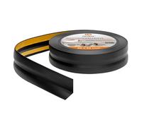 Quest Plinthe Souple Autoadhésive - 32 mm x 23 mm - Plinthe en PVC de finition - Pour l'intérieur, mur, sol - Étanche, décoratif, flexibilité, flexible - 25 mètres - Noir
