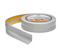 Quest Plinthe Souple Autoadhésive - 32 mm x 23 mm - Plinthe en PVC de finition - Pour l'intérieur, mur, sol, salle de bain, salon - Étanche, décoratif, flexible - 15 mètres - Gris