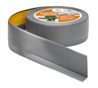 Quest Plinthe Souple Autoadhésive - 50 mm x 20 mm - Plinthe en PVC de finition - Pour l'intérieur, mur, sol, salle de bain, salon - Flexible, Étanche, Décoratif - 15 mètres, Gris