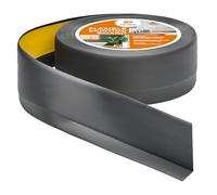 Quest Plinthe Souple Autoadhésive - 50 mm x 20 mm - Plinthe en PVC de finition - Pour l'intérieur, mur, sol, salle de bain, salon - Flexible, Étanche, Décoratif - 5 mètres, Gris foncé