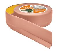 Quest Plinthe Souple Autoadhésive - 50 mm x 20 mm - Plinthe en PVC de finition - Pour salle de bain, salon, l'intérieur, mur, sol, Flexible, etanche, décoratif, (15 mètres, Marron clair)