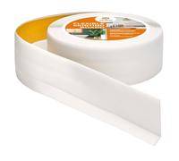 Quest Plinthe Souple Autoadhésive - 50 mm x 20 mm - Plinthe en PVC de finition - Pour l'intérieur, mur, sol, salle de bain, salon - Flexible, Étanche, Décoratif - 25 mètres, Blanc