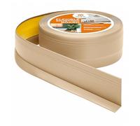 Quest Plinthe souple autocollante avec fraisages, 50 mm x 20 mm, plinthe en PVC, pour cuisine, salle de bain, mur, sol, décorative, résistante aux UV, 15 m, couleur sable