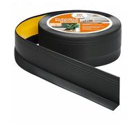 Quest Plinthe souple autocollante avec fraisages, 50 mm x 20 mm, plinthe en PVC, pour cuisine, salle de bain, mur, sol, décorative, résistante aux UV, 15 m, noire