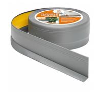 Quest Plinthe souple autocollante avec rainures - 50 mm x 20 mm - Socle en PVC, plinthe angulaire pour cuisine, salle de bain, mur, sol - Décoratif, résistant aux UV - 10 mètres, gris