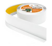 Quest Plinthe souple autocollante en PVC avec fraisages, 70 mm x 20 mm, plinthe de finition pour cuisine, salle de bain, mur, sol, décorative, résistante aux UV, 5 m, blanche