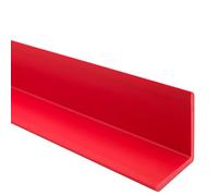 Quest Profilé d'angle 27 x 27 mm - Protection des bords - En plastique PVC - Sans ruban adhésif - 200 cm - Rouge