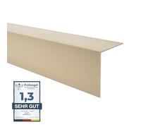 QUEST Profilé de Protection des Bords en PVC Rigide 100cm - Cornière d’Angle pour Mur ou Meuble - Finition de Coin Résistante - Beige, 25x25mm