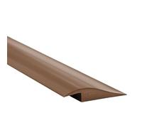 Quest Profilé de transition autocollante en PVC - 50 mm x 7 mm - 1 mètres - barre de seuil avec compensation de hauteur - profilé d’ajustement plinthe avec bande adhésive (Maron, 1 Mètre)