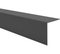 QUEST Profilé décoratif angulaire en PVC 20x10mm, 1.5m, protection des bords, gris foncé