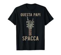 Questa Papi Spacca Mano scheletrica, Musique Rock, Guitare T-Shirt