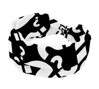 Question Mark Bandeau large pour femme, bandeau de sport antidérapant, extensible, bandeau tendance pour yoga, entraînement, quotidien