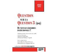 Question Sur La Question 3 (Qsq) - De Nouveaux Équilibres Institutionnels ?