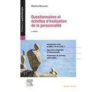 Questionnaires et échelles d'évaluation de la personnalité - Martine Bouvard - Elsevier Masson - broché - Scolaire / Universitaire