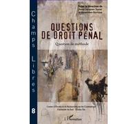 Questions de droit pénal Question de méthode - Jean-Jacques Sueur - L'harmattan - broché - Etude