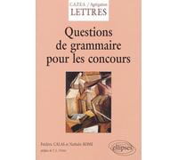 Questions De Grammaire Pour Les Concours