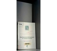 Questions de méthodologie en sciences sociales