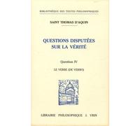 Questions Disputées Sur La Vérité - Question Iv, Le Verbe (De Verbo)