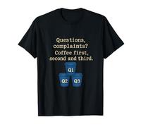 Questions Plaintes Café Première Seconde Troisième Humour T-Shirt