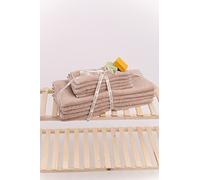 Questo Casa, 10 Stück Handtuch, 100% Baumwolle, Badetuch/Handtuch,Café léger, 5 * 30x50 & 5 * 50x90