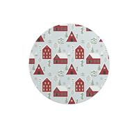 Questo Casa, Tapis de Souris Rond imprimé numérique avec Fond antidérapant pour Bureau et Maison Diamètre 22 cm
