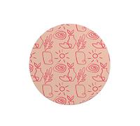 Questo Casa, Tapis de Souris Rond imprimé numérique avec Fond antidérapant pour Bureau et Maison Diamètre 22 cm