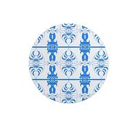 Questo Casa, Tapis de Souris Rond imprimé numérique avec Fond antidérapant pour Bureau et Maison Diamètre 22 cm