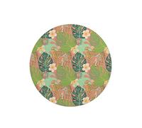 Questo Casa, Tapis de Souris Rond imprimé numérique avec Fond antidérapant pour Bureau et Maison Diamètre 22 cm