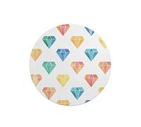 Questo Casa, Tapis de Souris Rond imprimé numérique avec Fond antidérapant pour Bureau et Maison Diamètre 22 cm