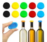 Quesuc 10 Pcs Bouchon De Bouteille Réutilisable, Économiseur De Bière, Liège Couronne, Couvercle Du Boisson, Fermeture Du Vin, Couvercle En Caoutchouc, Blocage En Silicone