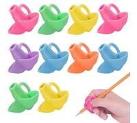 Quesuc 10 Pièces Guide De Préhension Pour Crayons Enfants Conception Ergonomique Correcteur De Prise De Crayon Accessoire D'Aide À L'Écriture Silicone (Couleurs Aléatoires)