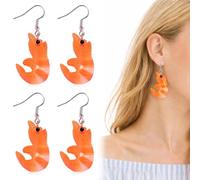 Quesuc 2 Paires Boucles D'Oreilles Originales Boucles D'Oreilles Homard Boucles D'Oreilles Exagérées Accessoires Drôles Et Déjantés En Résine Pour Soirée, Quotidien Et Occasions Spéciales