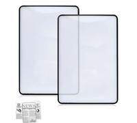 Quesuc 2 Pièces Loupe De Lecture Grossissement 3X Grande Loupe De Lecture Champ De Lecture Pleine Page Portable Ultra-Plate En Pvc Pour Personnes Âgées Et Malvoyantes Bord Noir Taille A5