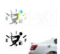 Quesuc 3 Pièces Autocollant Pour Voiture Autocollant Pour Bouchon De Réservoir Autocollant D'Avertissement De Niveau De Carburant Bas Réfléchissant En Autocollant Pour Bouchon De Réservoir