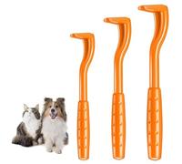 Quesuc 3 Pièces Pince à Tiques,Pièges à Tiques,Anti-Tique,Tire Tique,Crochet à Tiques,Accessoires Anti Tiques,pour Chiens,Chats et Autres Animaux(orange)