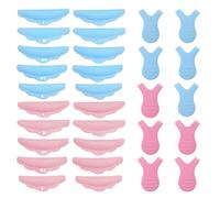 Quesuc Eyelash Curlers - Recourbe-cils en Silicone - Bleu, Rose - 10 Paires de Coussinets + 10 Brosse à Cils Y - 5 Tailles - Réutilisable