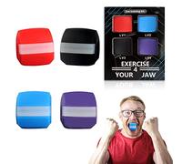 Quesuc Jaw Trainer, Équipement Fitness Double Menton, Cou Visage Mâcher Outil, Jawline Définir, Mâchoire Exerciseur Femmes Hommes, Jaw Exerciser (Quatre Couleurs)