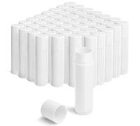 Queta 50Pcs Tube Baume à Lèvres Vide Tube de Rouge Levre Vide Plastique Translucide Conteneurs de Baume à Lèvres Vide pour Fabrication DIY de Rouge Baume à Lèvres Cadeau pour femm fille, 5g (Blanc)